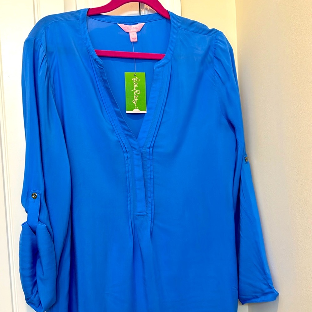 NWT LILLY PULITZER BELLE HAVEN TUNIC BAY BLUE